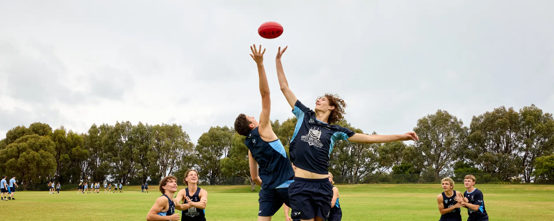 Football boys jump
